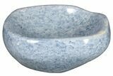 Polished Blue Calcite Bowl - Madagascar #209967-1